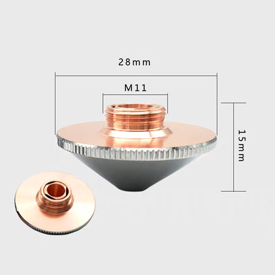 Laser Cutting Machine Accessories CNC Fiber Laser Cutting Parts Nozzle for Precitec Cutting Head D28H15M11